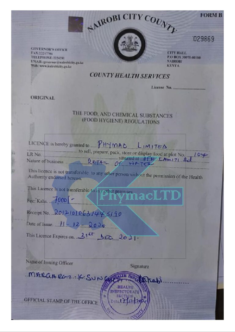 Phymac Ltd | Cooking Oil ATM | Milk ATM | Borehole Water Purifiers Public Health Cert